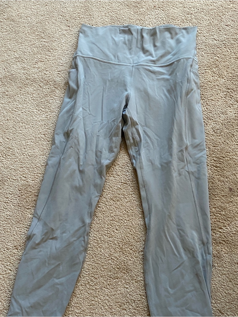 Lululemon High-Waist Women's Active Leggings in Light Gray